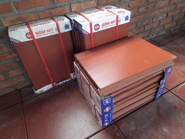 Gạch Bậc Thềm Đỏ Tráng Men 40x30 Gốm Mỹ